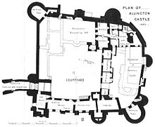 Plan of Allington Castle in 1906