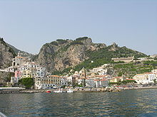 A 2006 photograph of Amalfi from off the coast