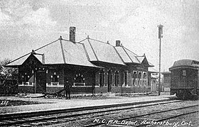Szemléltető kép az Amherstburg állomás szakaszáról