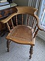 Antique chair with caning seat