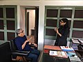 r. B.V. Doshi in conversation with the Director of the Le Corbusier Centre, Ar. Deepika Gandhi, in Chandigarh on October 26, 2016