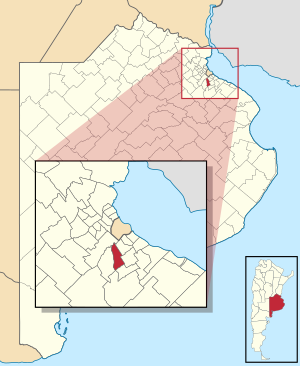 Муниципалитет Эстебан-Эчеверрия на карте