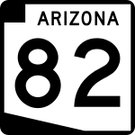 Arizona State Route 82 road sign