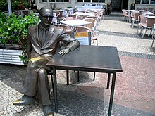 Statue of Ary Barroso on Avenida Atlântica in the neighborhood of Leme, Rio de Janeiro