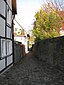 Blick von der Haarhofsgasse in Soest in die Gasse Bachstiege