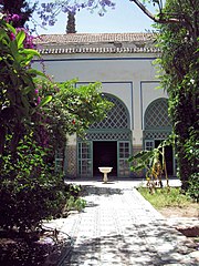VIew towards one of the chambers adjoining the riad
