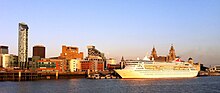 Balmoral at the Port of Liverpool prior to the Titanic commemoration, April 2012. Balmoral (cruise ship).jpg