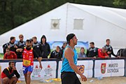 Deutsch: Beachhandball Europameisterschaften 2019 (Beach handball Euro); Tag 3: 4. Juli 2019 – Männer, Hauptrunde Gruppe I, Dänemark-Spanien 2:0 (23:20, 29:22) English: Beach handball Euro; Day 3: 4 July 2019 – Men Main Round Group I – Denmark-Spain 2:0 (23:20, 29:22)