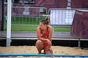 Deutsch: Beachhandball bei den Olympischen Jugendspielen 2018; Tag 5, 10. November 2018; Mädchen, Hauptrunde - Ungarn-Paraguay 2:0 English: Beach handball at the 2018 Summer Youth Olympics at 11 October 2018 – Girls Main Round – Hungary-Paraguay 2:0