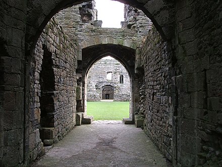 Inside the passageways of Beaumaris Castle