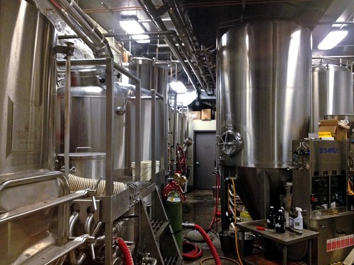 Beer brewing tanks in New York