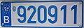 Belgian plate for temporary registration (long term)