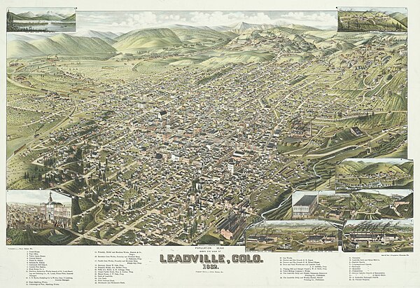 Bird's eye view of Leadville, Colo. 1882