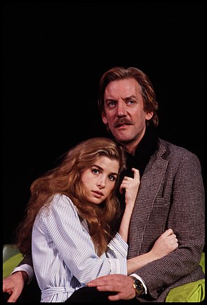 Blanche Baker and Donald Sutherland in Lolita rehearsal.jpg