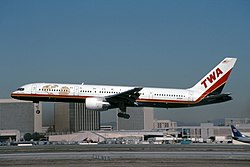 Eine Boeing 757-200 der TWA