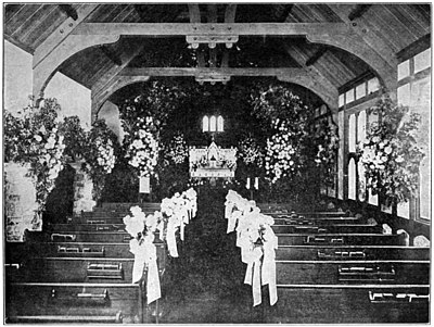 DECORATIONS FOR A WEDDING IN A SMALL CHURCH