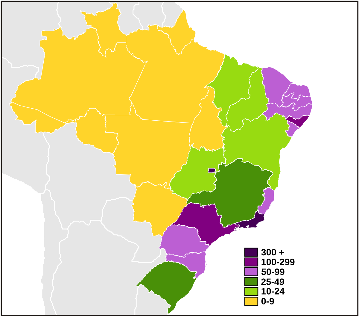 Fiz esse mapa que mostra a cidade menos populosa de cada estado : r/brasil