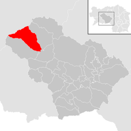 Poloha obce Bretstein v okrese Amstetten (klikacia mapa)