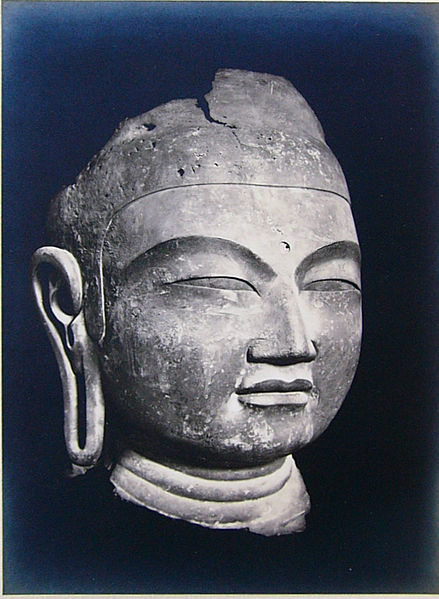 File:Buddha Head Yamadadera.JPG