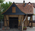 English: Half-timbered building (Backhaus) in Buedingen Calbach Limesstrasse / Hesse / Germany