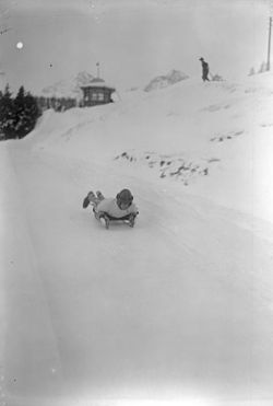 Skeleton yn de Cresta Run by de winterspullen fan 1928