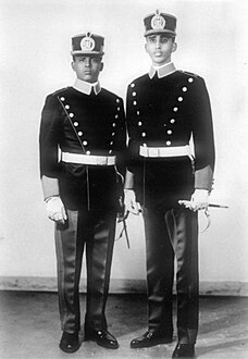 1960, Gen Cadde Muse(L) and Gen Muse Xasan Cabdulle(R). The first Somali graduates of Modena Military Academy. Cadde Muse Modena Academy.jpg