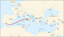 Caesar campaigns from Rome to Munda-fr.svg