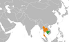 Location map for Cambodia and Thailand.