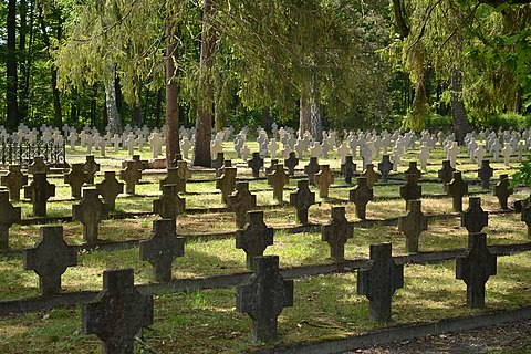 Old cemetery in Camp Lamsdorf, Silesia, Poland