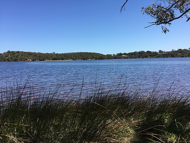 Canning River from southern shore looking north towards Mount Henry overlooking Aquinas Bay