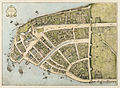 Eine Landkarte von der Südspitze Manhattans, aus dem Jahr 1660