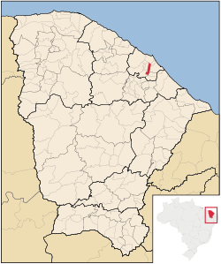Localização de Itaitinga no Ceará