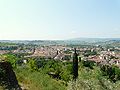 Panorama di Certaldo dal borgo di Certaldo Alto, Toscana, Italia