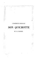 L’INGÉNIEUX HIDALGO DON QUICHOTTE DE LA MANCHE.