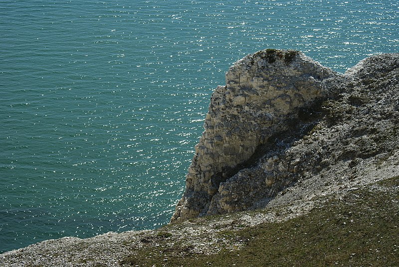 File:Chalk Outcrop on Tennyson Down, Isle of Wight - geograph.org.uk - 1806170.jpg
