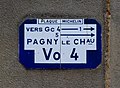 Français : Plaque en émail Michelin, rue des Bois, Chamblanc (Côte d'Or, Bourgogne, France) Català: Placa d'esmalt Michelin, Carrer dels Boscos, Chamblanc (Costa d'Or, Borgonya, França) Español: Placa de esmalte Michelin, Calle de los Bosques, Chamblanc (Côte d'Or, Borgoña, Francia)