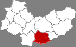 忻府区在忻州市的位置