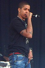 London-born rapper Chipmunk had five top 10 singles this year, the most of any artist. The highest-charting of these was "Oopsy Daisy", which debuted at number-one in October. Chipmunk (rapper) cropped.jpg