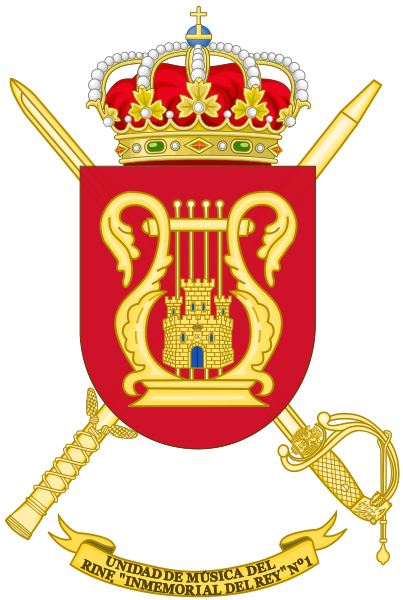 File:Coat of Arms of the Music Unit 1st King's Immemorial Infantry Regiment.svg