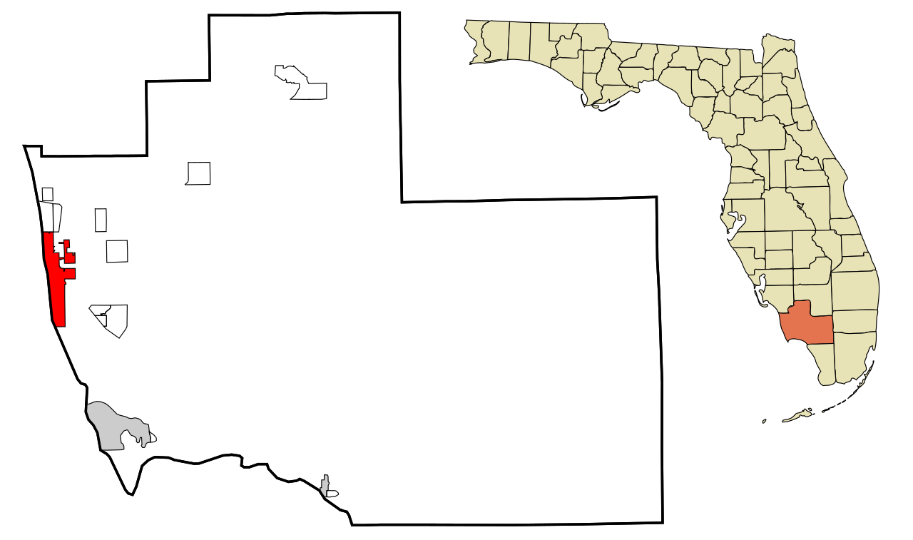 Location in Collier County and the state of Florida