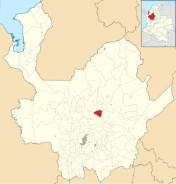 Location of the municipality and town of Carolina del Príncipe, Antioquia in the Antioquia Department of Colombia