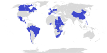 Countries where the Comboni Missionaries of the Heart of Jesus are active. Comboni Missionaries Map.png