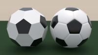 Comparison of truncated icosahedron and soccer ball.png