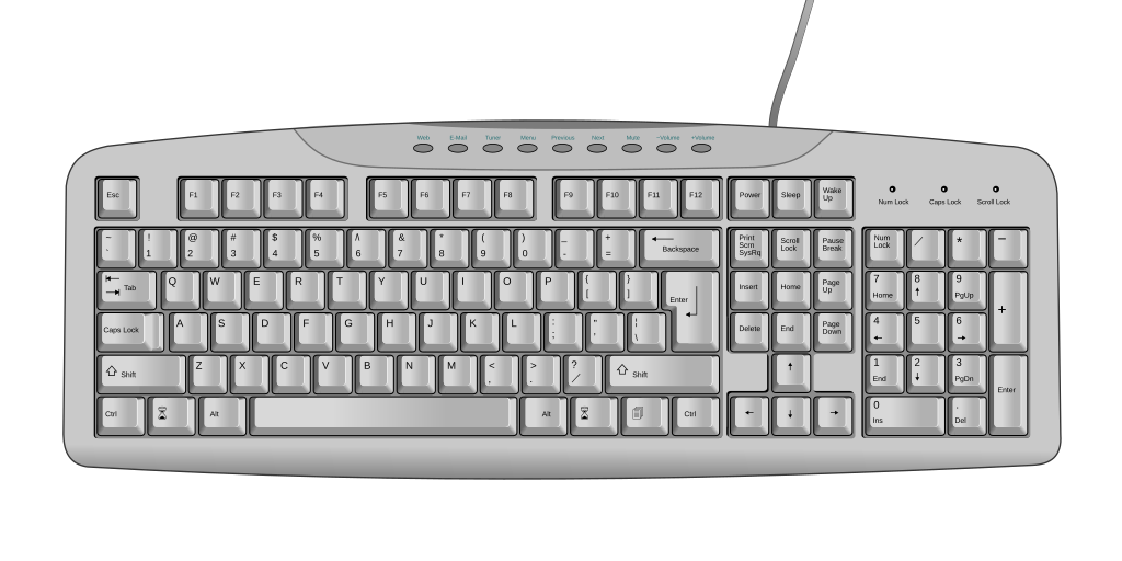 German layout computer keyboard vector image | Free SVG