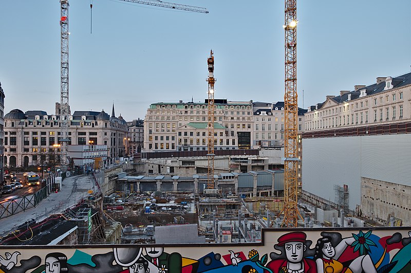 File:Construction site of the BNP Paribas Fortis headquarter in Montagne du Parc, Brussels, Belgium (DSCF4137).jpg