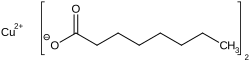 Structural formula of copper octanoate