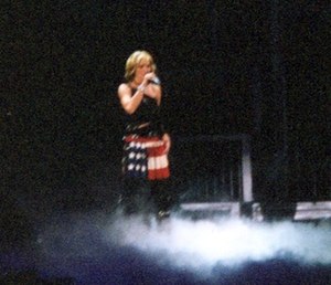 Madonna opening the Drowned World Tour with the performance of "Drowned World/Substitute for Love"