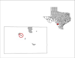 موقعیت کاریزو هیل، تگزاس در نقشه