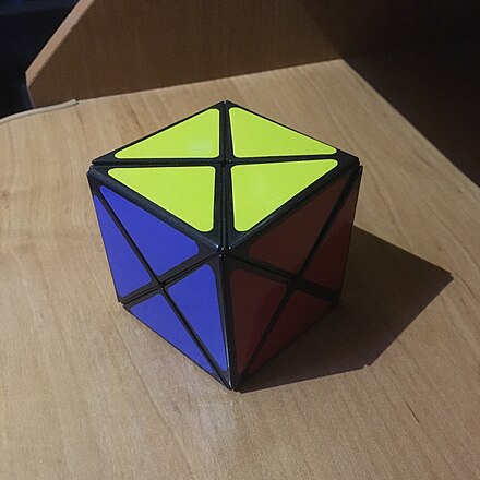 The six-colour Dino Cube in its solved state Dino Cube.jpg