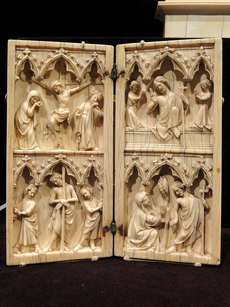 File:Diptych, Scenes from the Passion and Afterlife of Christ, about 1330-1350 AD, French, ivory - Cleveland Museum of Art - DSC08560.JPG